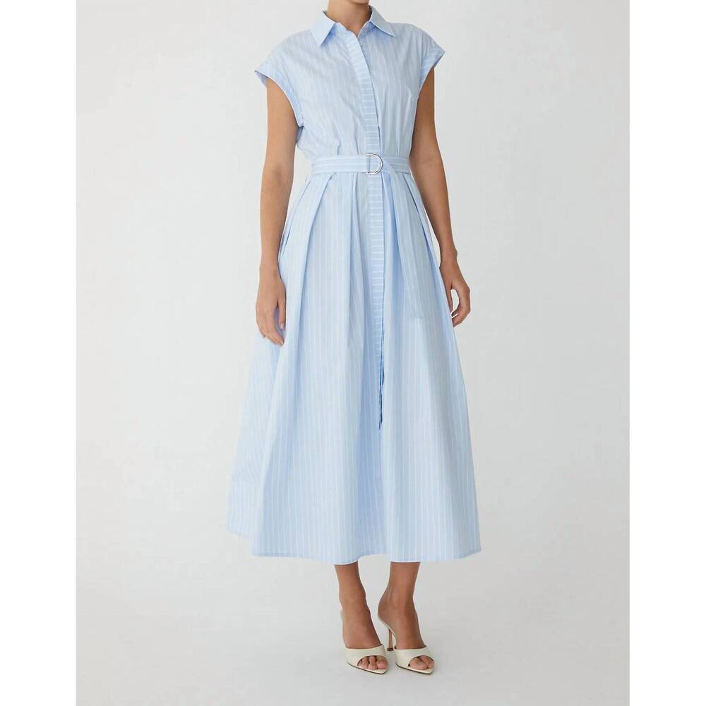 NEW JS71 nazra dresss in blue/white stripe - Picture 2 of 5